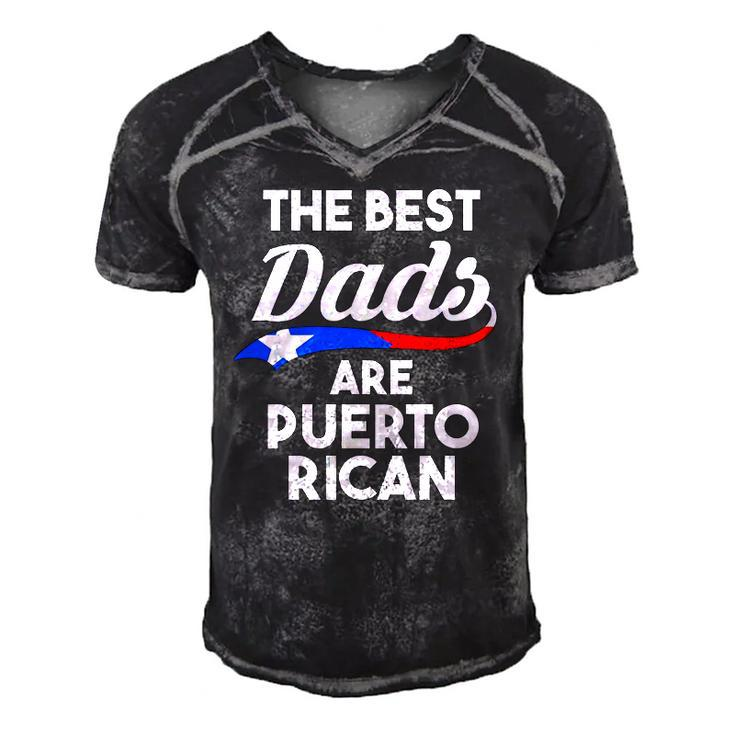 Mens The Best Dads Are Puerto Rican Puerto Rico Men's Short Sleeve V-neck 3D Print Retro Tshirt