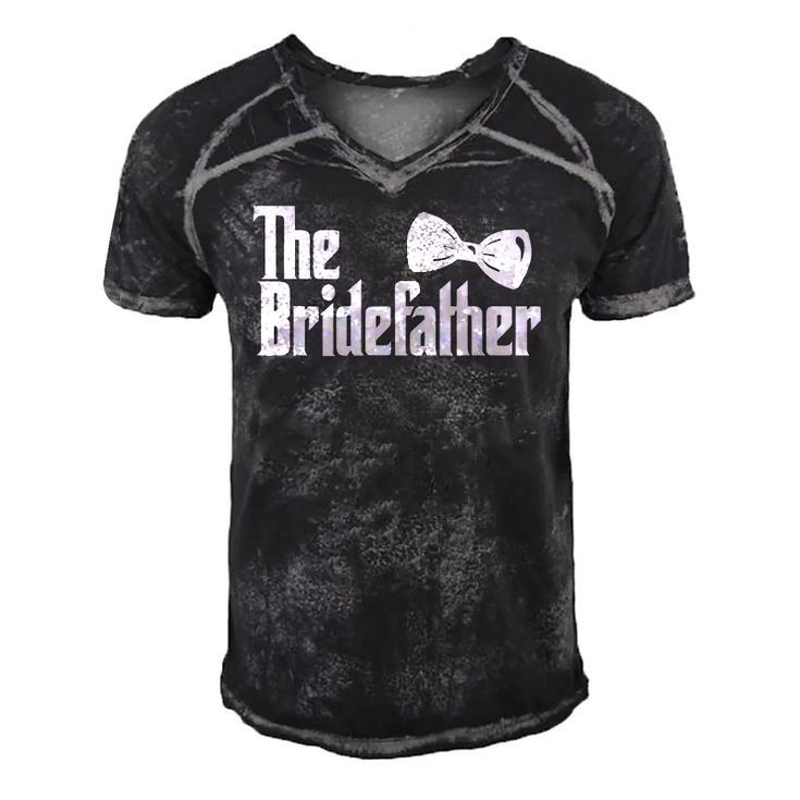 Mens The Bridefather - Father Of The Bride Dad Wedding Marriage Men's Short Sleeve V-neck 3D Print Retro Tshirt