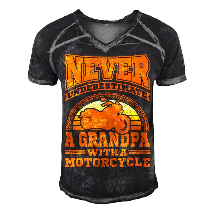 Motorcycle Grandpa Biker S Funny 499 Shirt Men's Short Sleeve V-neck 3D Print Retro Tshirt