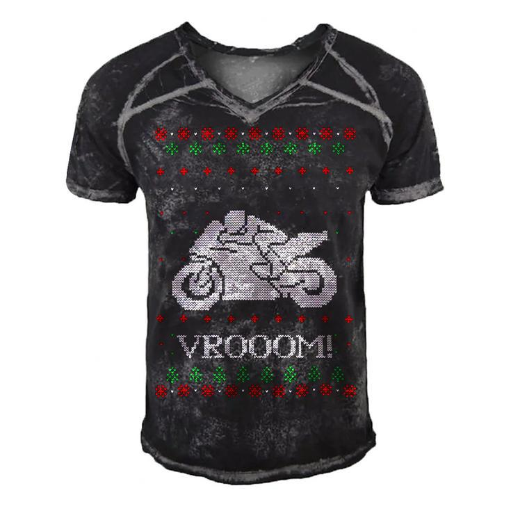 Motorcycle Ugly Christmaser Xmas 471 Shirt Men's Short Sleeve V-neck 3D Print Retro Tshirt