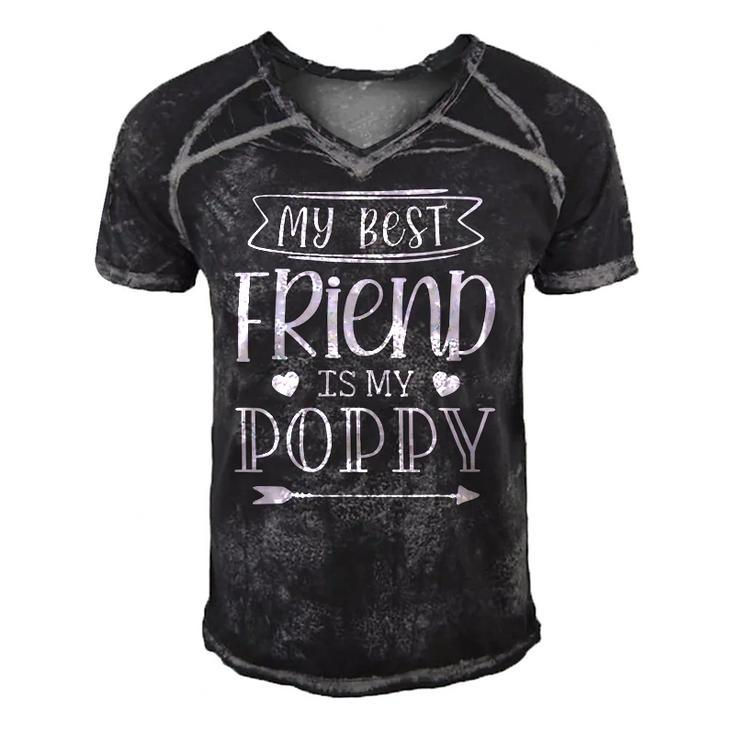 My Best Friend Is My Poppy Fathers Day Funny Men's Short Sleeve V-neck 3D Print Retro Tshirt