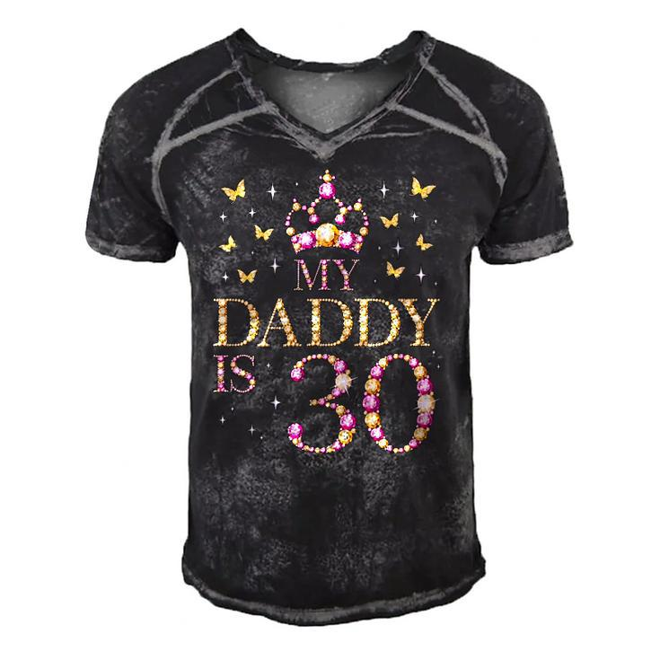 My Daddy Is 30 Years Old 30Th Fathers Birthday Men's Short Sleeve V-neck 3D Print Retro Tshirt