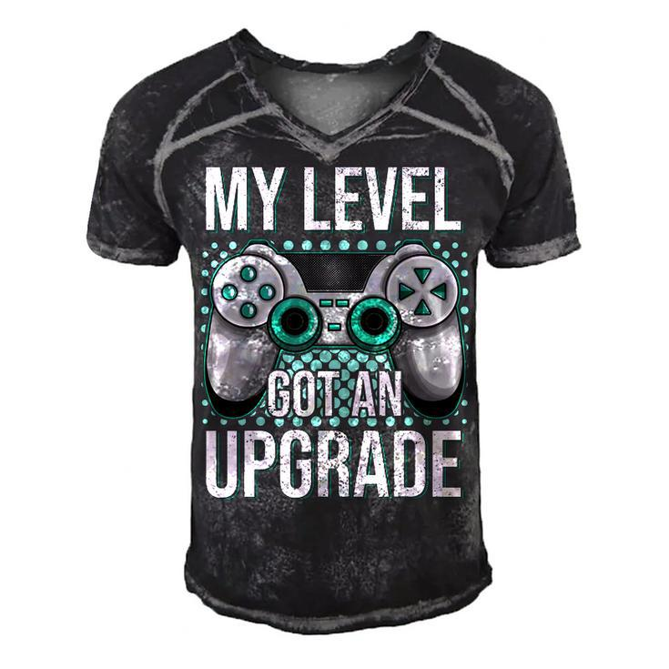 My Level Got An Upgrade Women Men Video Game Gaming Birthday  Men's Short Sleeve V-neck 3D Print Retro Tshirt