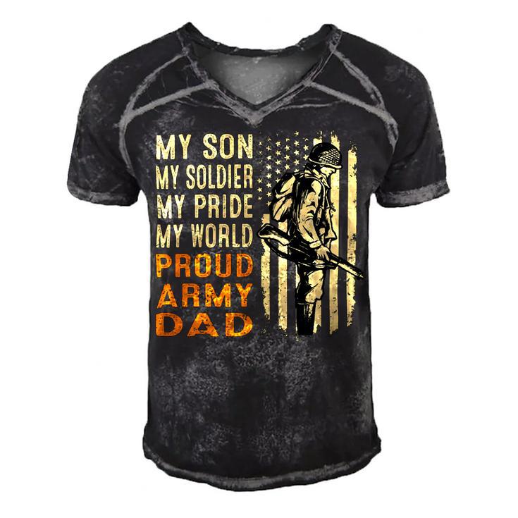 My Son Is Soldier Proud Military Dad 715 Shirt Men's Short Sleeve V-neck 3D Print Retro Tshirt