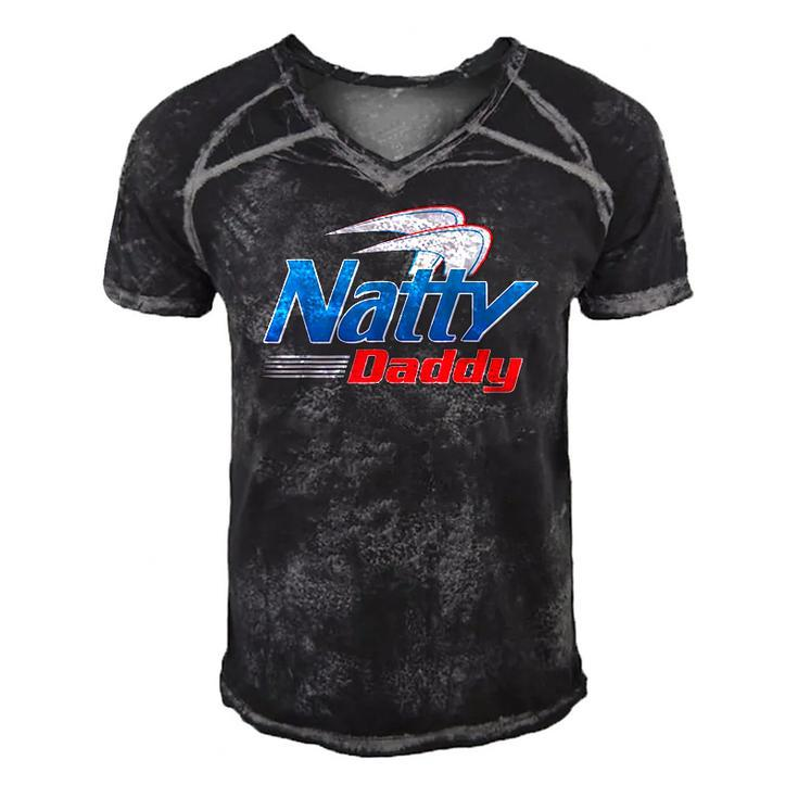 Natty Daddy Funny Fathers Day Men's Short Sleeve V-neck 3D Print Retro Tshirt
