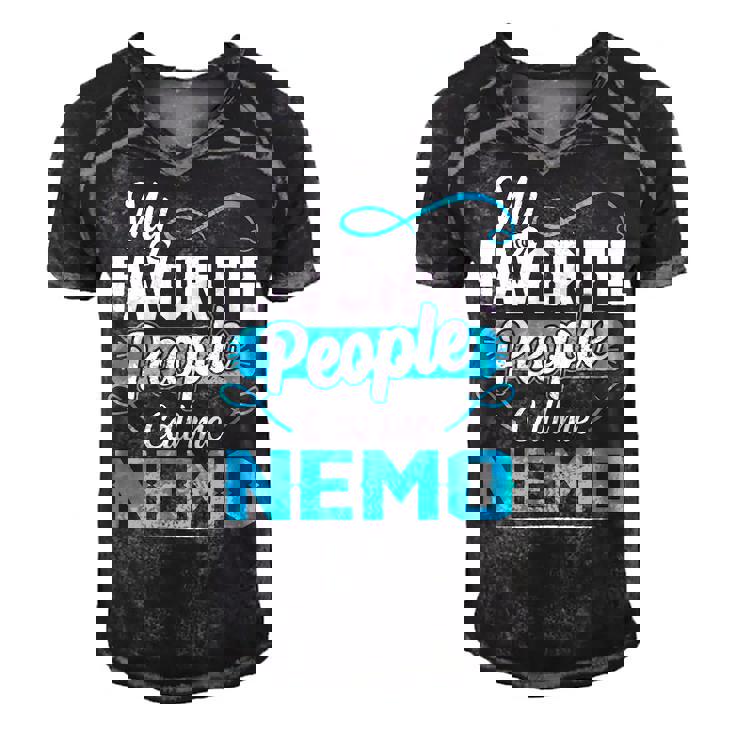 Nemo Grandpa Gift   My Favorite People Call Me Nemo V2 Men's Short Sleeve V-neck 3D Print Retro Tshirt