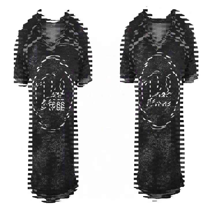 New Dad Gift Circle Dad Est 2022 Ver2 Men's Short Sleeve V-neck 3D Print Retro Tshirt