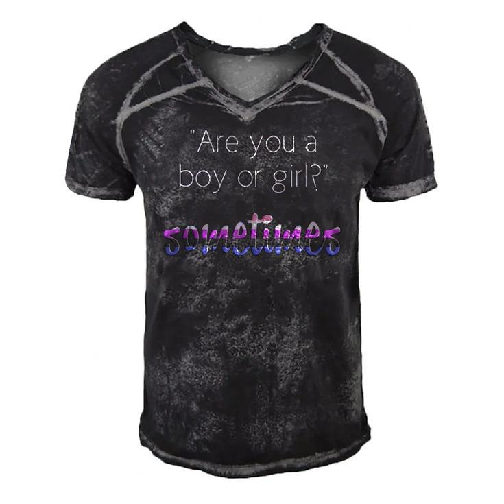 Nonbinary Genderfluid Pride Flag Gender Queer Men's Short Sleeve V-neck 3D Print Retro Tshirt