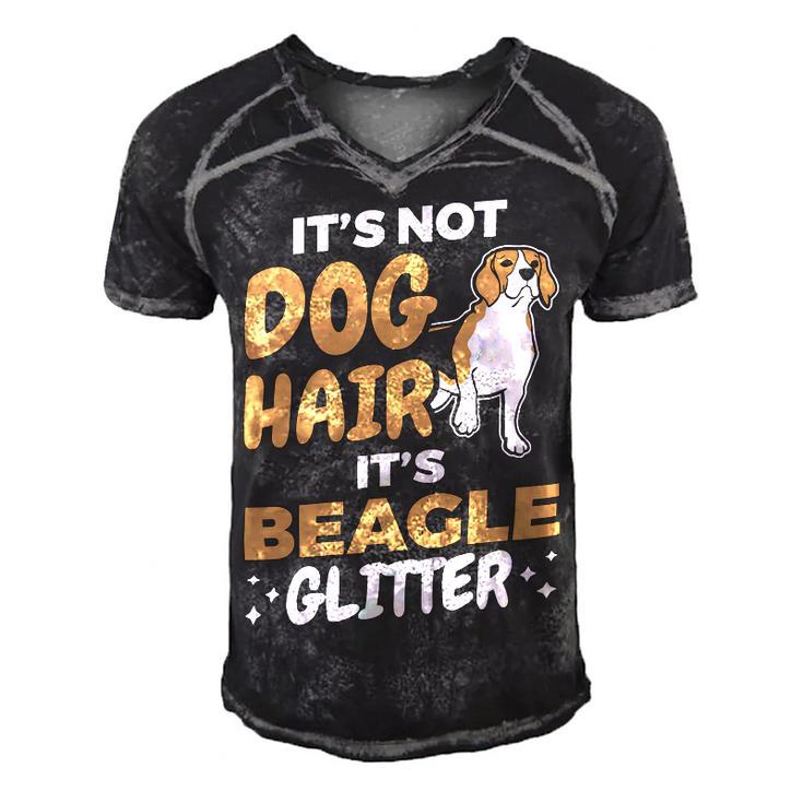 Not Dog Hair Beagle Glitter Pet Owner Dog Lover Beagle 61 Beagle Dog Men's Short Sleeve V-neck 3D Print Retro Tshirt