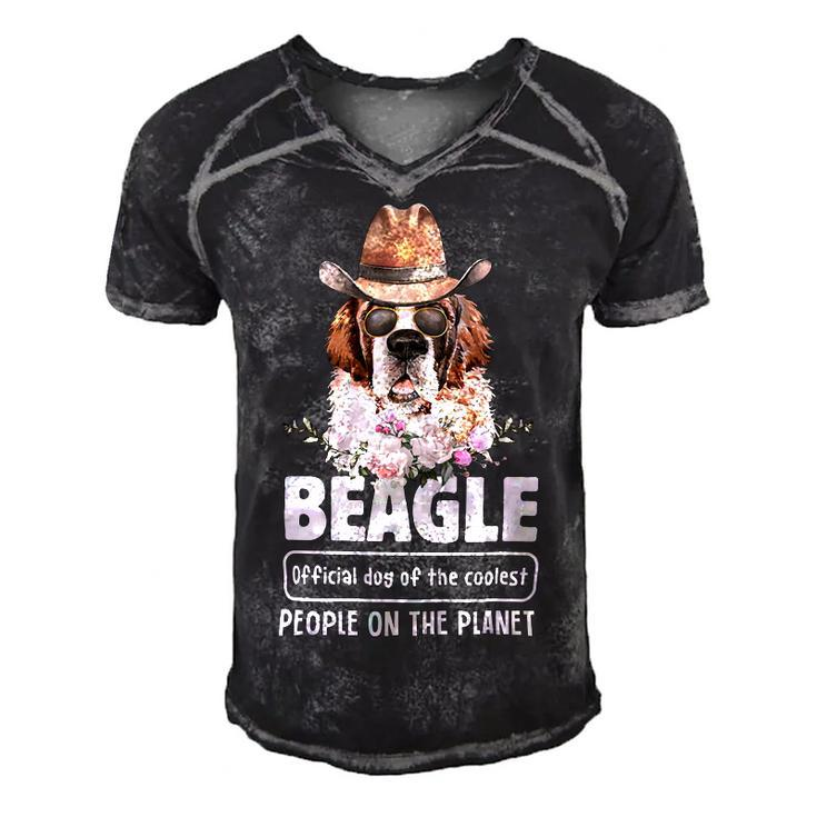 Official Dog Og The Coolest People On Planet 17 Beagle Dog Men's Short Sleeve V-neck 3D Print Retro Tshirt