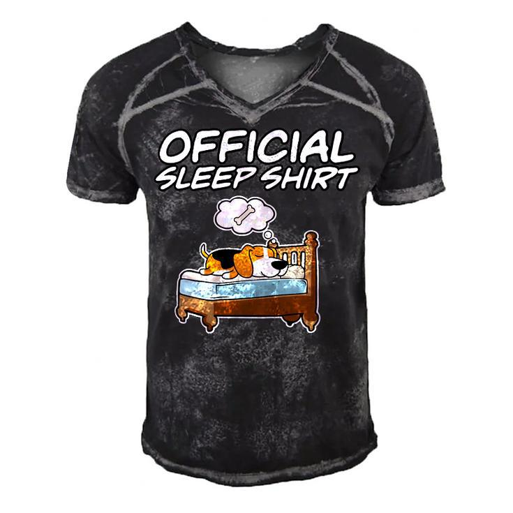 Official Sleepshirt I Pajamas I Beagle 68 Beagle Dog Men's Short Sleeve V-neck 3D Print Retro Tshirt