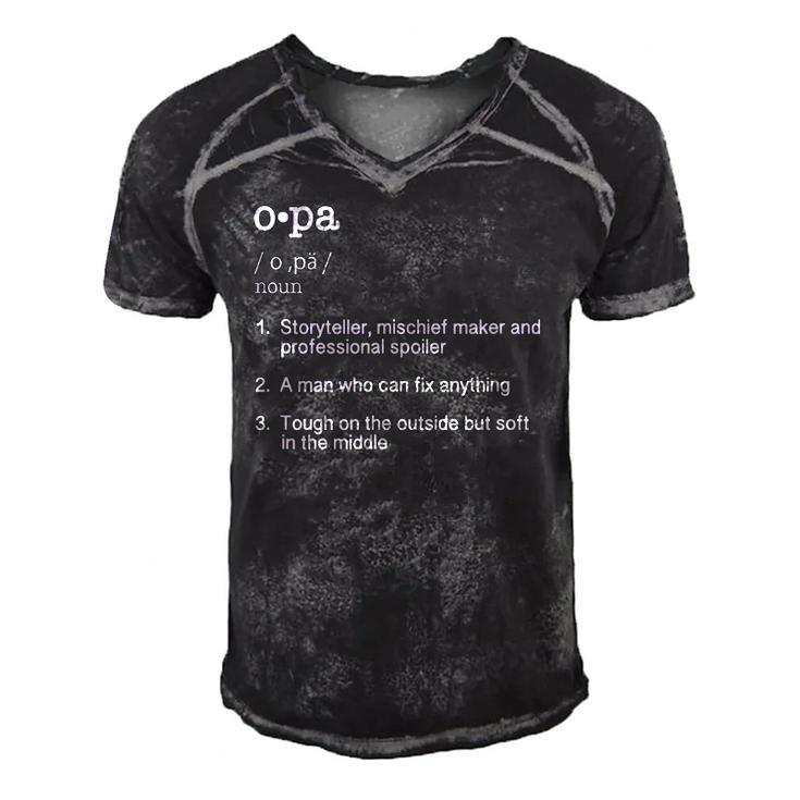 Opa Definition Fathers Day Present Gift Men's Short Sleeve V-neck 3D Print Retro Tshirt
