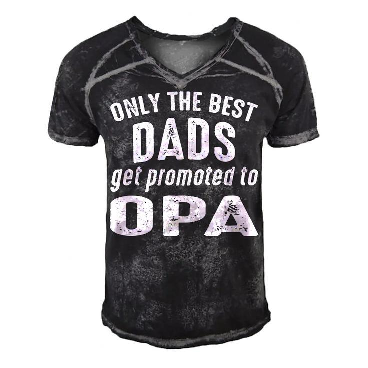 Opa Grandpa Gift   Only The Best Dads Get Promoted To Opa Men's Short Sleeve V-neck 3D Print Retro Tshirt