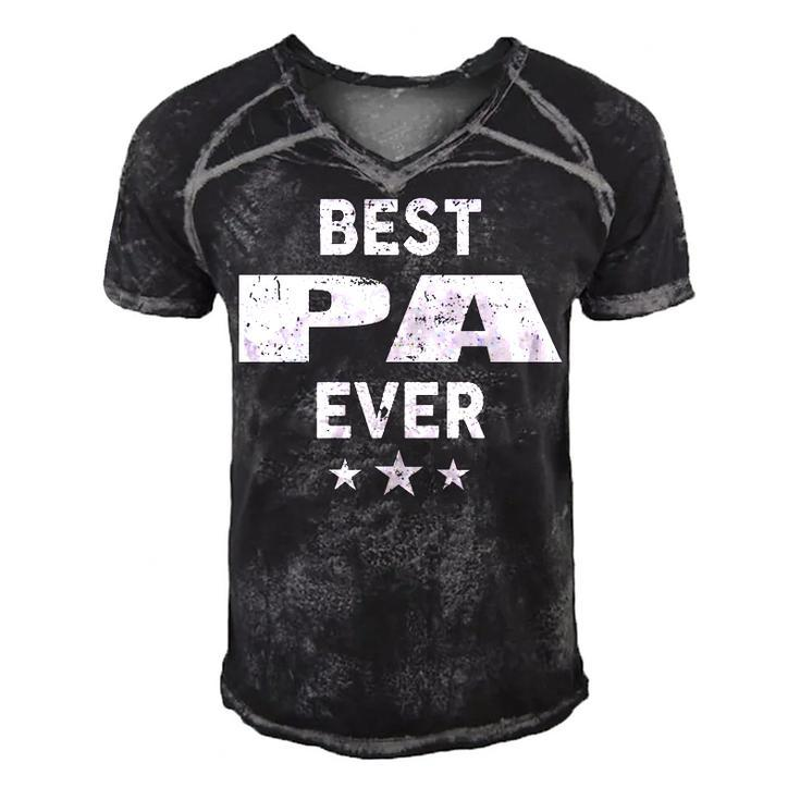 Pa Grandpa Gift   Best Pa Ever Men's Short Sleeve V-neck 3D Print Retro Tshirt