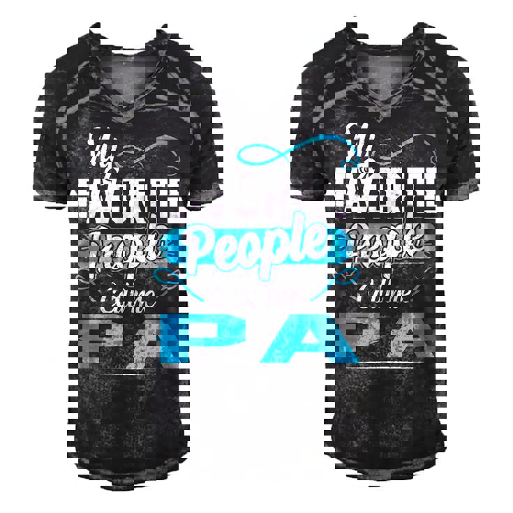 Pa Grandpa Gift   My Favorite People Call Me Pa V2 Men's Short Sleeve V-neck 3D Print Retro Tshirt