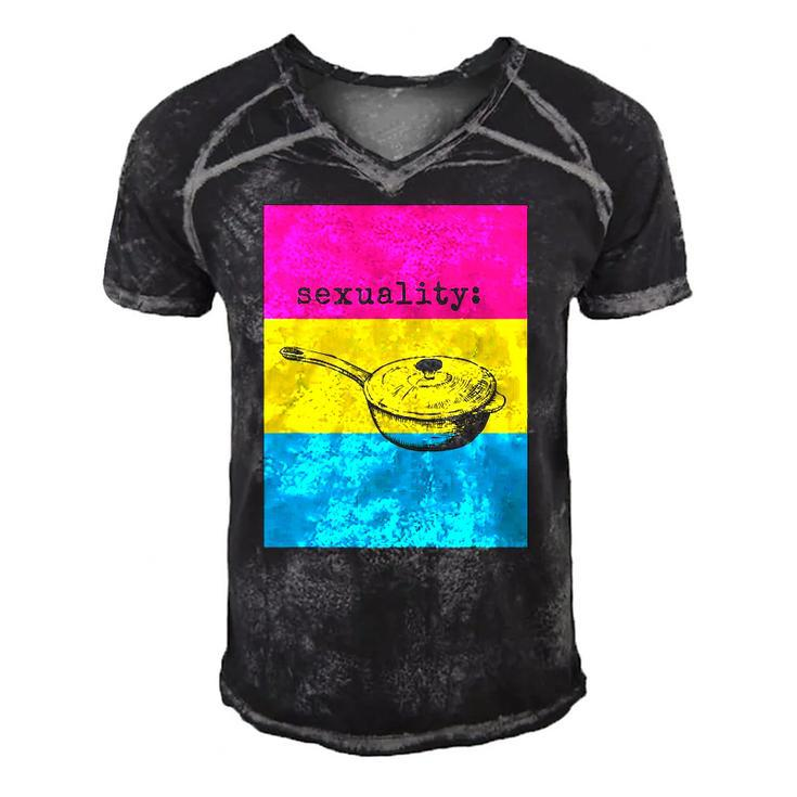 Pansexual Pride  Pansexual Flag Men's Short Sleeve V-neck 3D Print Retro Tshirt