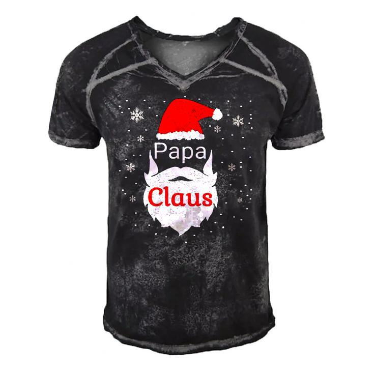 Papa Claus Christmas Believe Santa Claus Funny Family Claus Men's Short Sleeve V-neck 3D Print Retro Tshirt