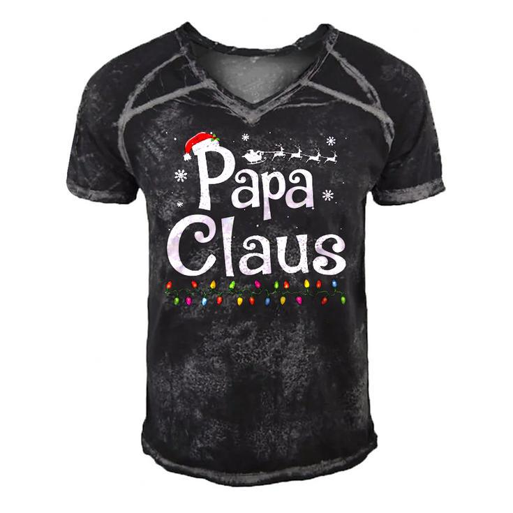 Papa Claus Funny Family Santa Pajamas Christmas Gift Idea Men's Short Sleeve V-neck 3D Print Retro Tshirt