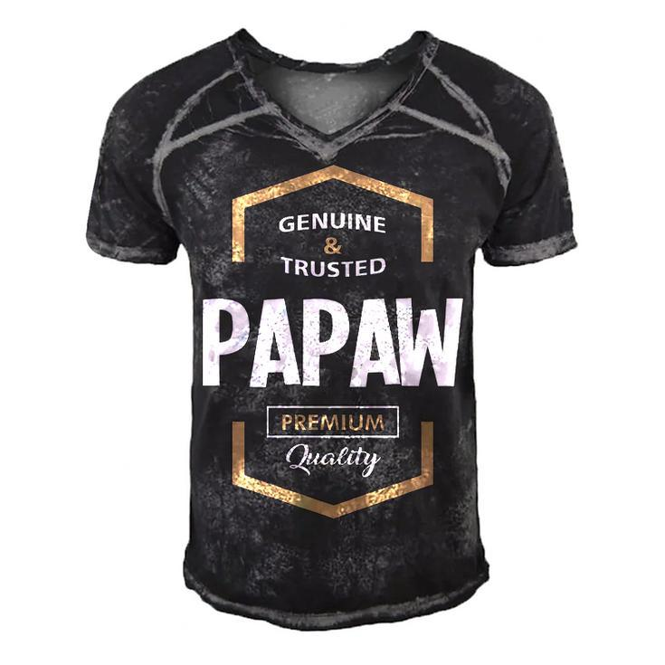 Papaw Grandpa Gift   Genuine Trusted Papaw Premium Quality Men's Short Sleeve V-neck 3D Print Retro Tshirt