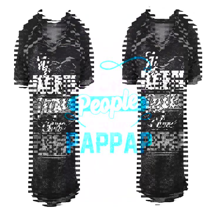 Pappap Grandpa Gift   My Favorite People Call Me Pappap V2 Men's Short Sleeve V-neck 3D Print Retro Tshirt