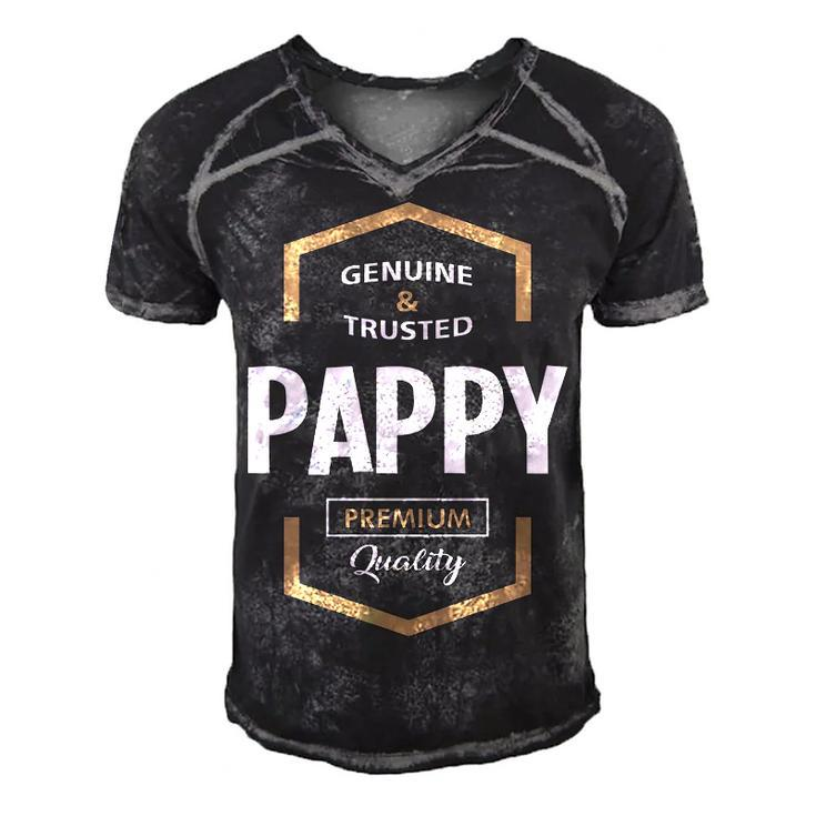 Pappy Grandpa Gift   Genuine Trusted Pappy Premium Quality Men's Short Sleeve V-neck 3D Print Retro Tshirt