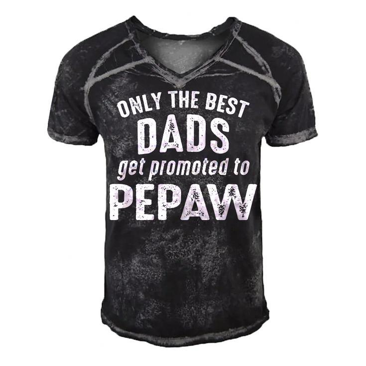 Pepaw Grandpa Gift   Only The Best Dads Get Promoted To Pepaw Men's Short Sleeve V-neck 3D Print Retro Tshirt