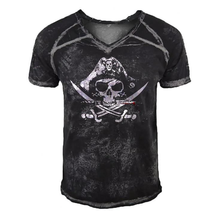 Pirate Flag Pirates For Men Men's Short Sleeve V-neck 3D Print Retro Tshirt