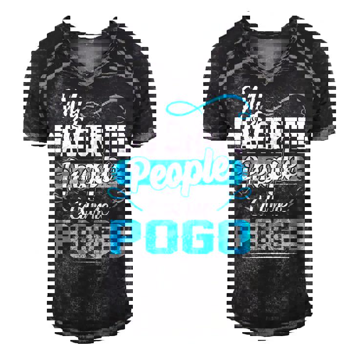 Pogo Grandpa Gift   My Favorite People Call Me Pogo V2 Men's Short Sleeve V-neck 3D Print Retro Tshirt