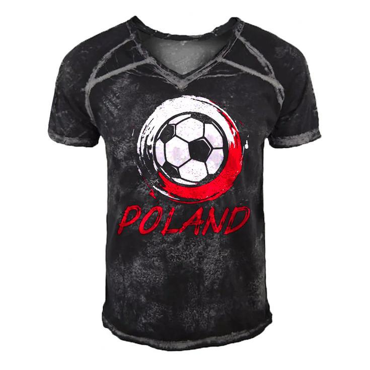 Poland Polish Soccer Jersey I Flag Football Men's Short Sleeve V-neck 3D Print Retro Tshirt
