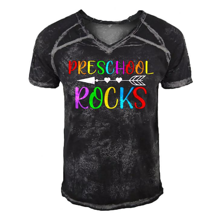 Preschool Rocks  Men's Short Sleeve V-neck 3D Print Retro Tshirt