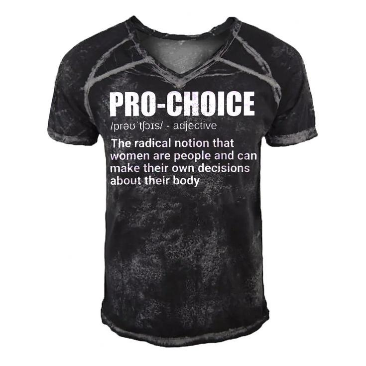 Pro Choice Definition Feminist Womens Rights My Choice Men's Short Sleeve V-neck 3D Print Retro Tshirt