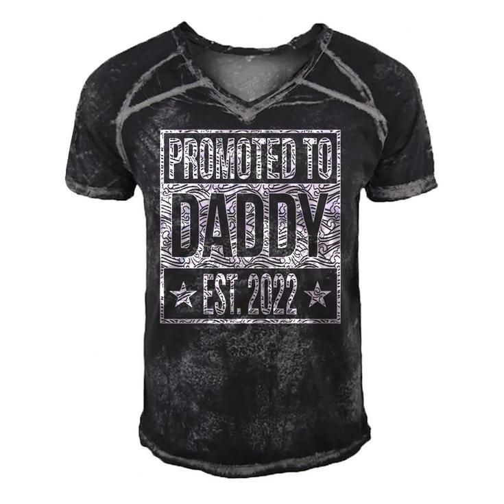 Promoted To Daddy Est 2022 Ver2 Men's Short Sleeve V-neck 3D Print Retro Tshirt