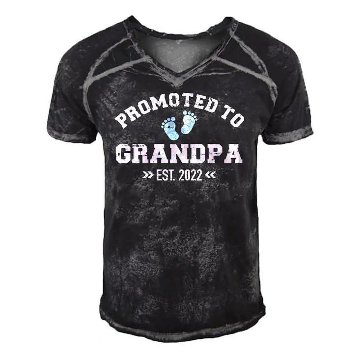 Promoted To Grandpa Est 2022 Ver2 Men's Short Sleeve V-neck 3D Print Retro Tshirt
