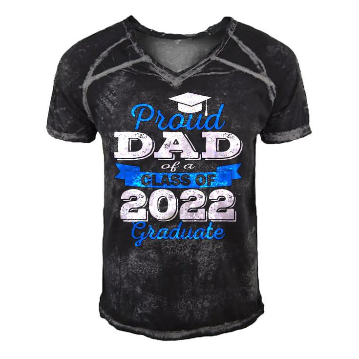 Proud Dad Of 2022 Graduate Class 2022 Graduation Family Men's Short Sleeve V-neck 3D Print Retro Tshirt