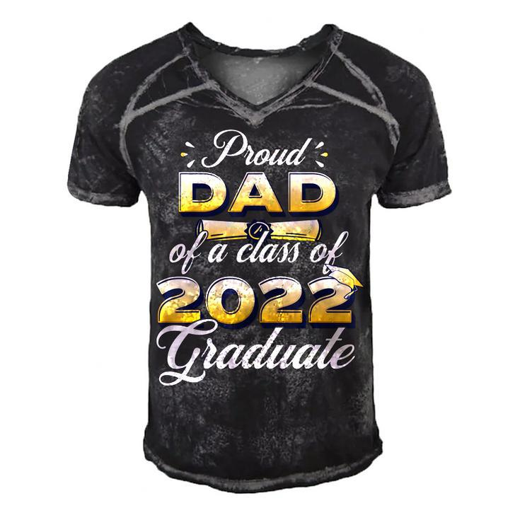 Proud Dad Of Class Of 2022 Senior Graduate Dad  Men's Short Sleeve V-neck 3D Print Retro Tshirt