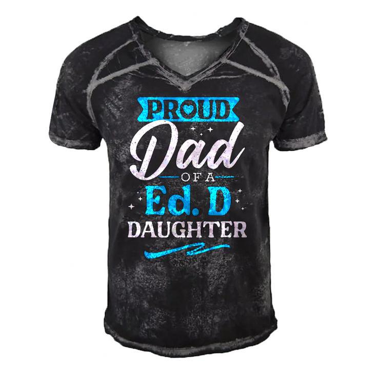 Proud Edd Dad Doctor Of Education Doctorate Doctoral Degree Men's Short Sleeve V-neck 3D Print Retro Tshirt