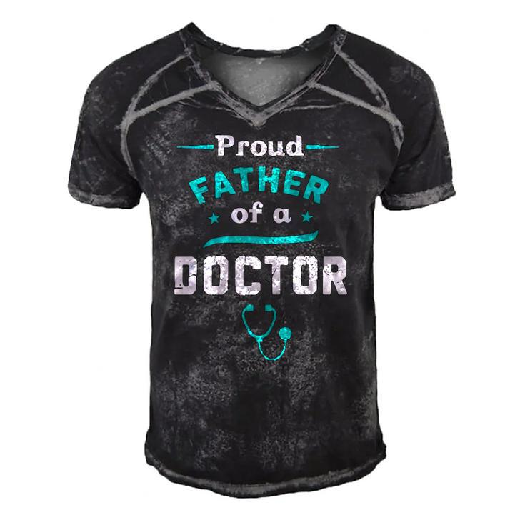 Proud Father Of A Doctor Fathers Day Men's Short Sleeve V-neck 3D Print Retro Tshirt
