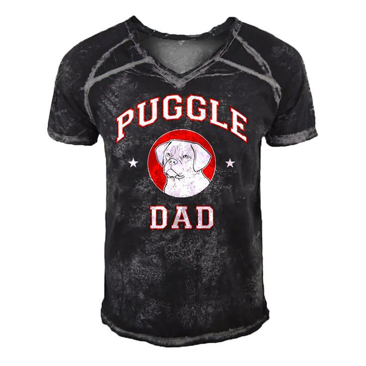 Puggle Dad Puggle Owner Gift Men's Short Sleeve V-neck 3D Print Retro Tshirt