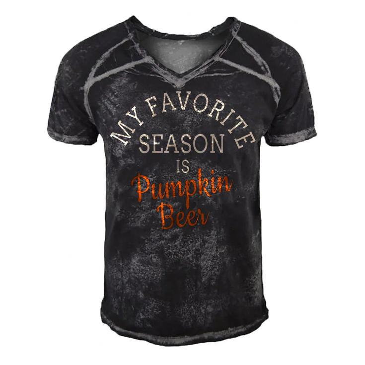 Pumpkin Beer  For Pumpkin Spice Lovers Men's Short Sleeve V-neck 3D Print Retro Tshirt
