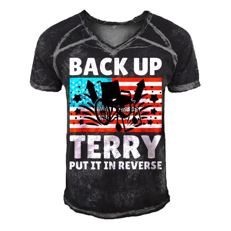 Put It In Reserve Terry Back It Up Funny Firework 4Th July  Men's Short Sleeve V-neck 3D Print Retro Tshirt