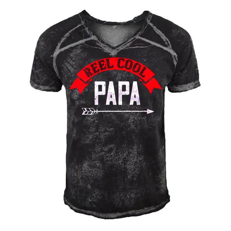Reel Cool Papa Papa T-Shirt Fathers Day Gift Men's Short Sleeve V-neck 3D Print Retro Tshirt