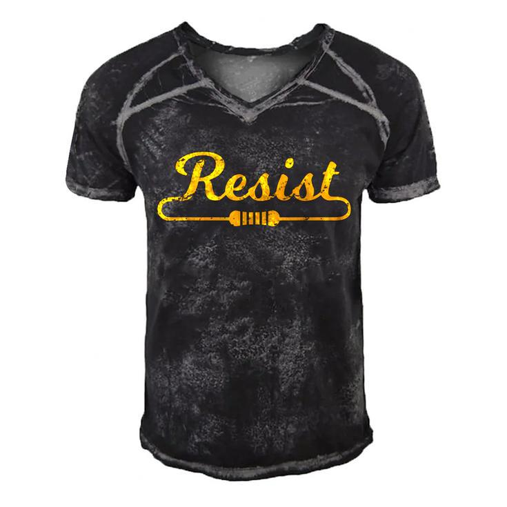 Resist Idea For Electrical Engineers  Men's Short Sleeve V-neck 3D Print Retro Tshirt