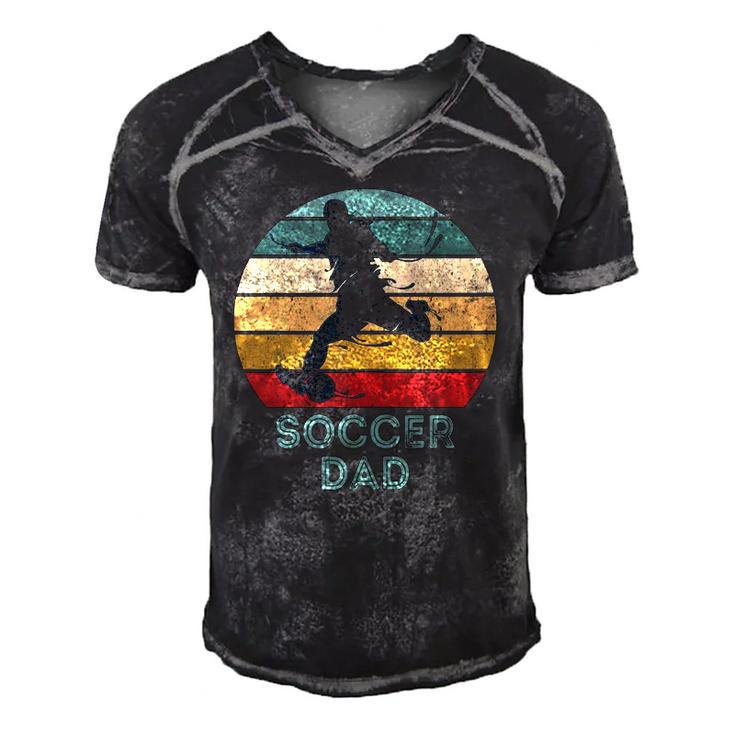 Retro Vintage Soccer Dad  Men's Short Sleeve V-neck 3D Print Retro Tshirt
