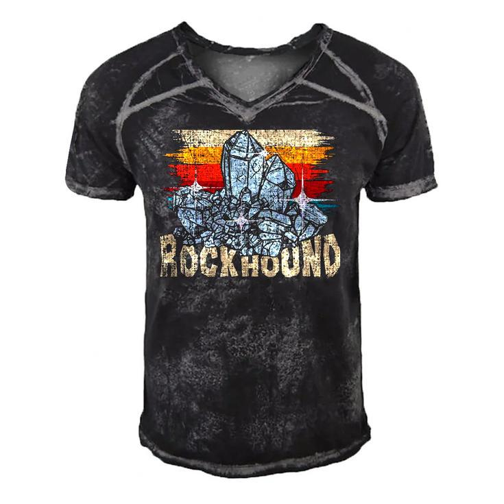 Rockhound - Rock Collector Geode Hunter Geology Geologist Men's Short Sleeve V-neck 3D Print Retro Tshirt