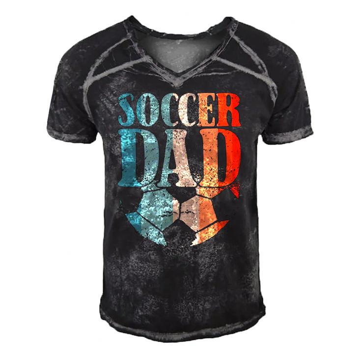 Soccer Football Soccer Dad Soccer Teaching Men's Short Sleeve V-neck 3D Print Retro Tshirt