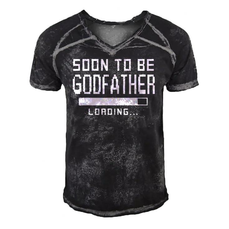 Soon To Be A Godfather  Loading Baby Shower 2021 Gift Men's Short Sleeve V-neck 3D Print Retro Tshirt