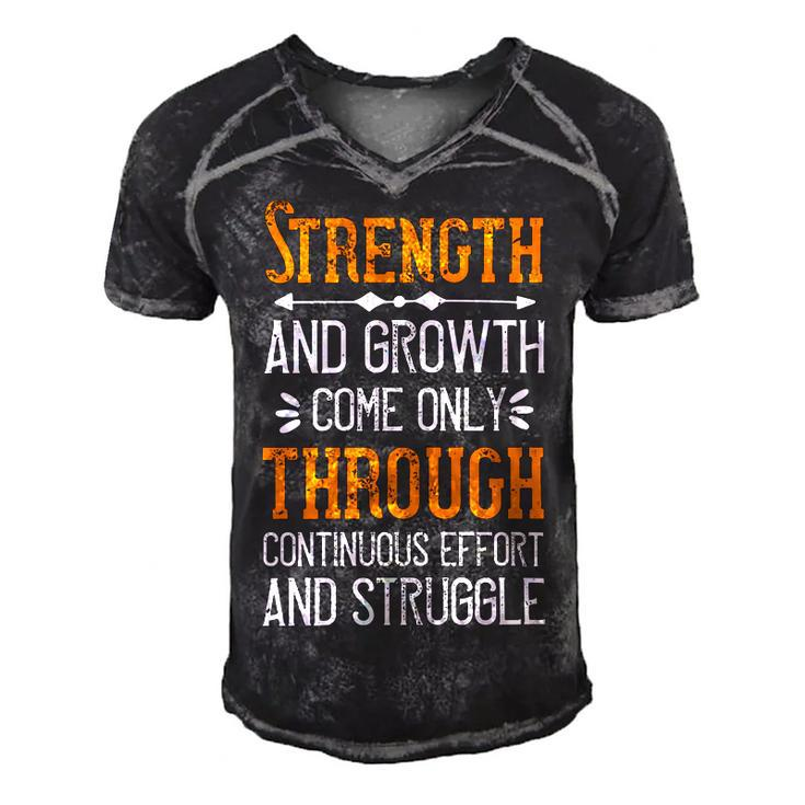 Strength And Growth Come Only Through Continuous Effort And Struggle Papa T-Shirt Fathers Day Gift Men's Short Sleeve V-neck 3D Print Retro Tshirt