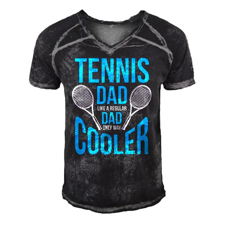 Tennis Dad Funny Cute Fathers Day Men's Short Sleeve V-neck 3D Print Retro Tshirt