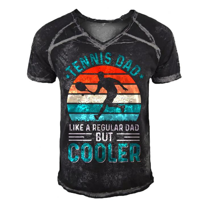 Tennis Dad Like A Regular Dad But Cooler Fathers Day Men's Short Sleeve V-neck 3D Print Retro Tshirt