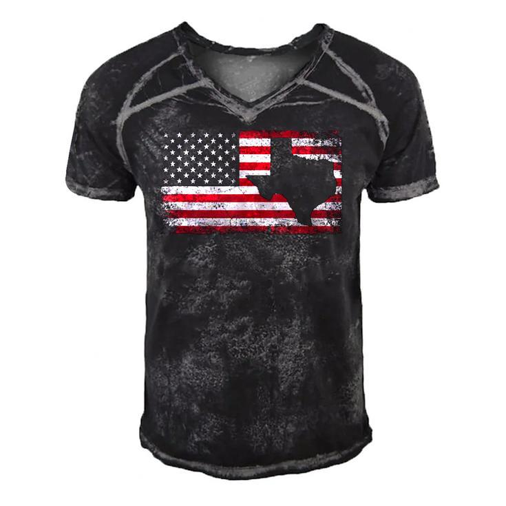 Texas 4Th Of July American Flag Usa Patriotic Men Women  Men's Short Sleeve V-neck 3D Print Retro Tshirt